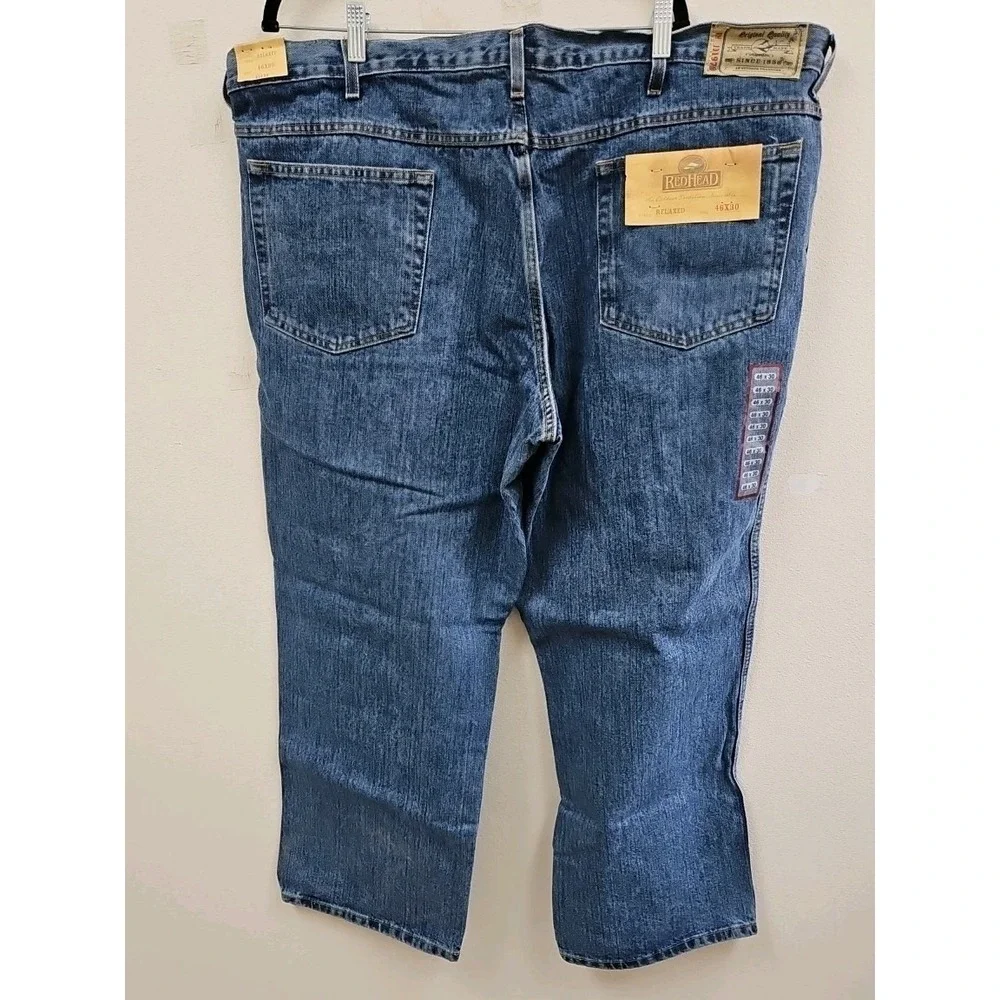 Red Head Jeans Mens 46 x30 Blue Denim Dark Wash Relaxed Fit Mexico New With Tags